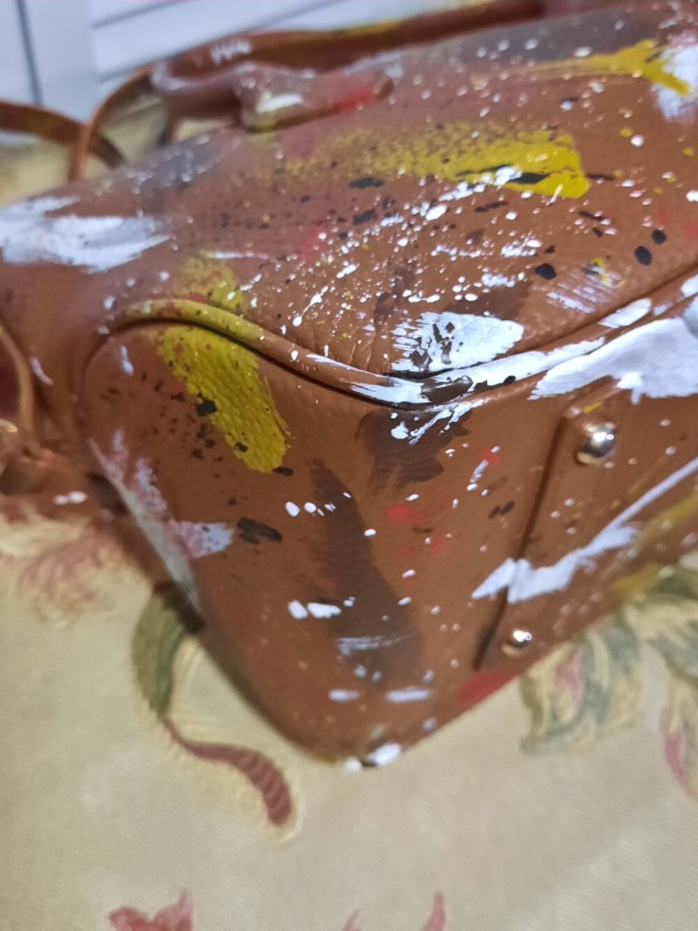 Dooney & Bourke Dipinta Inspired Hand Painted Satchel Cross Listed. - Picture 8 of 16